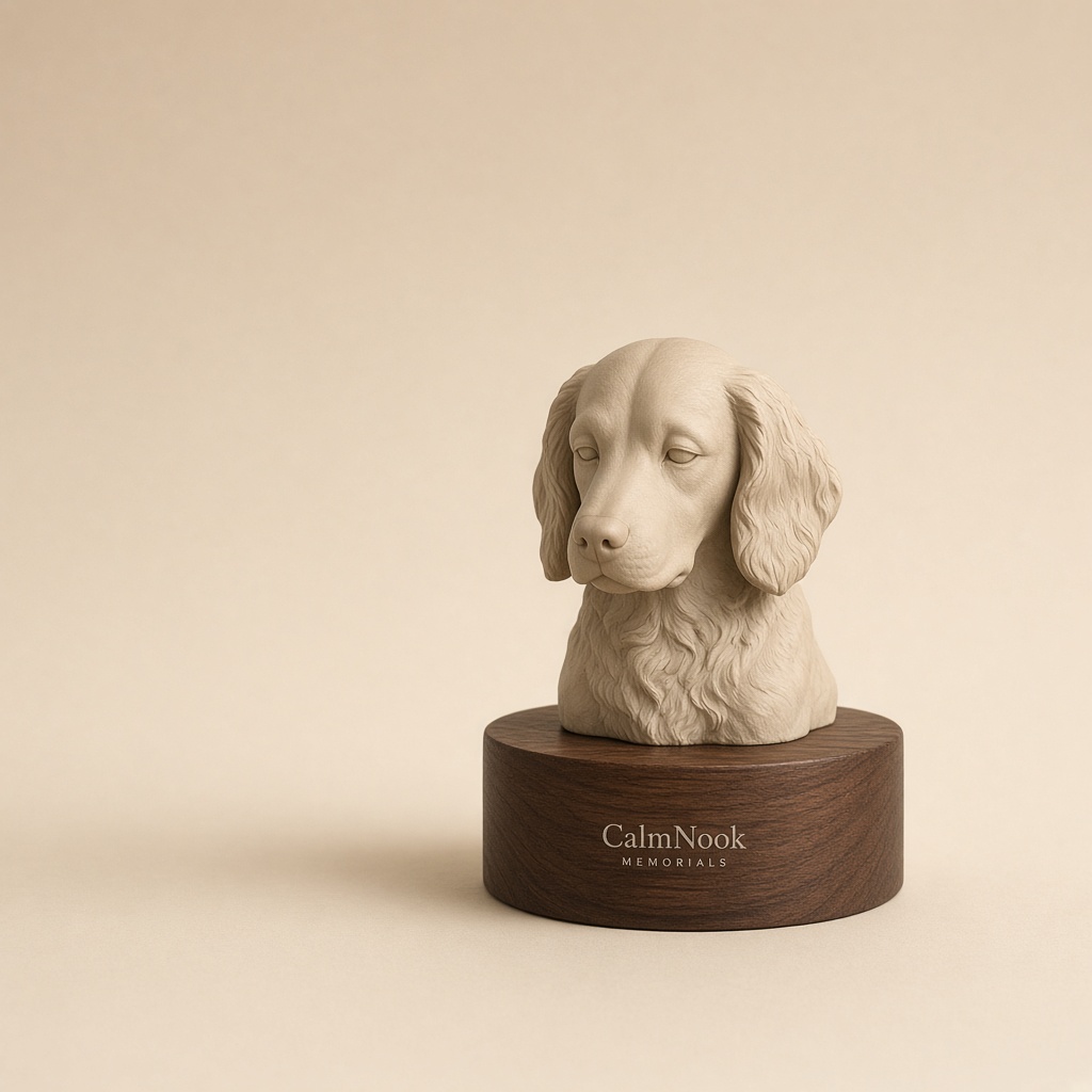 Dog memorial sculpture example
